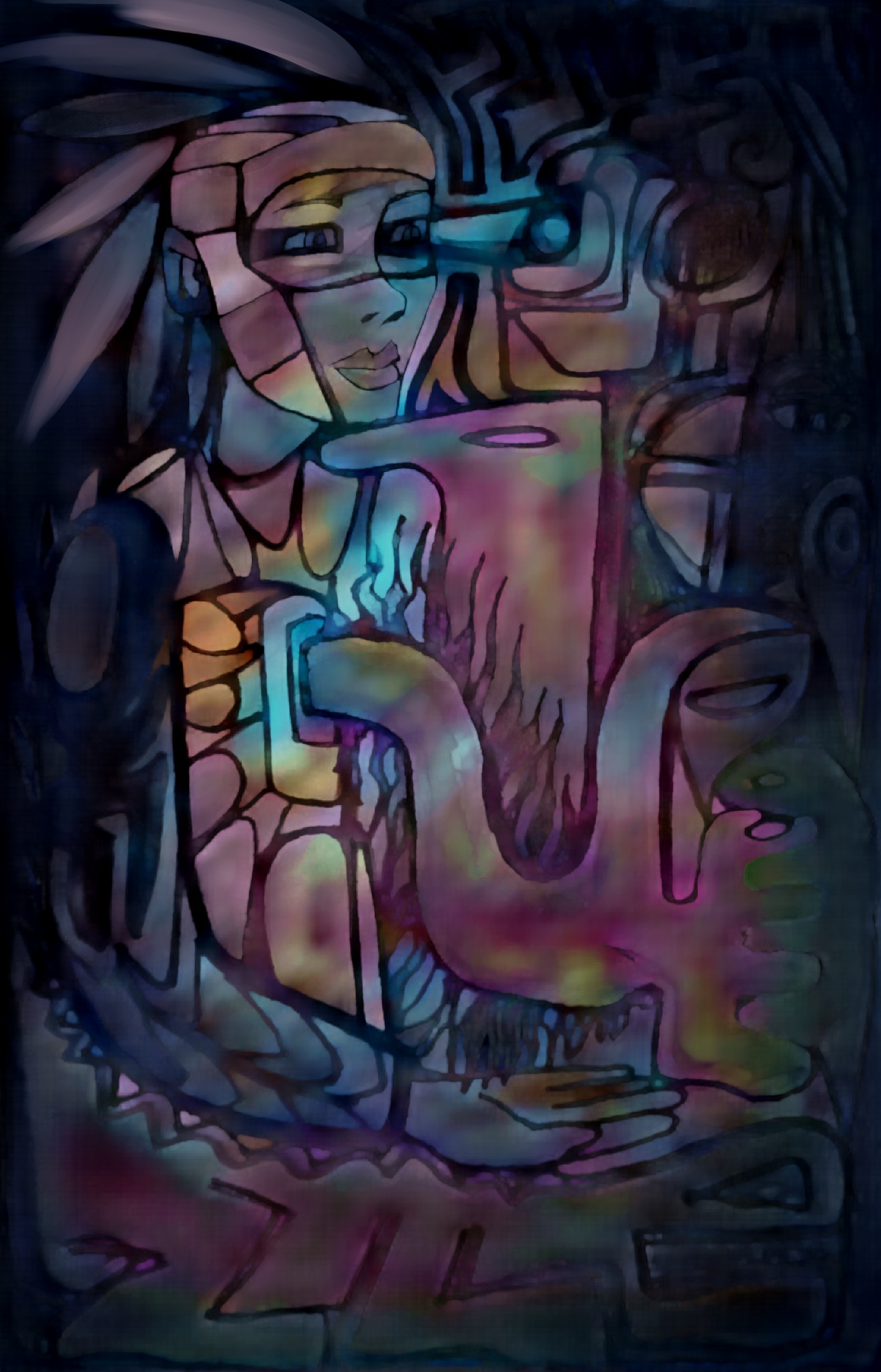 Illustration abstraite sombre