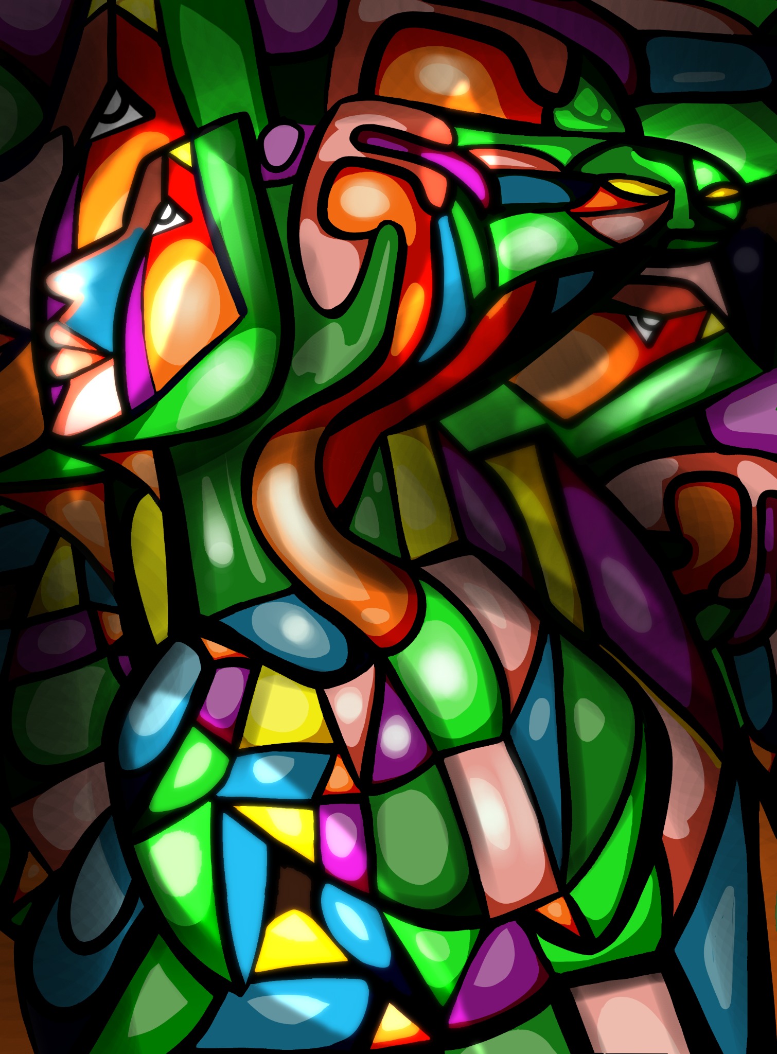 Illustration abstraite colorée