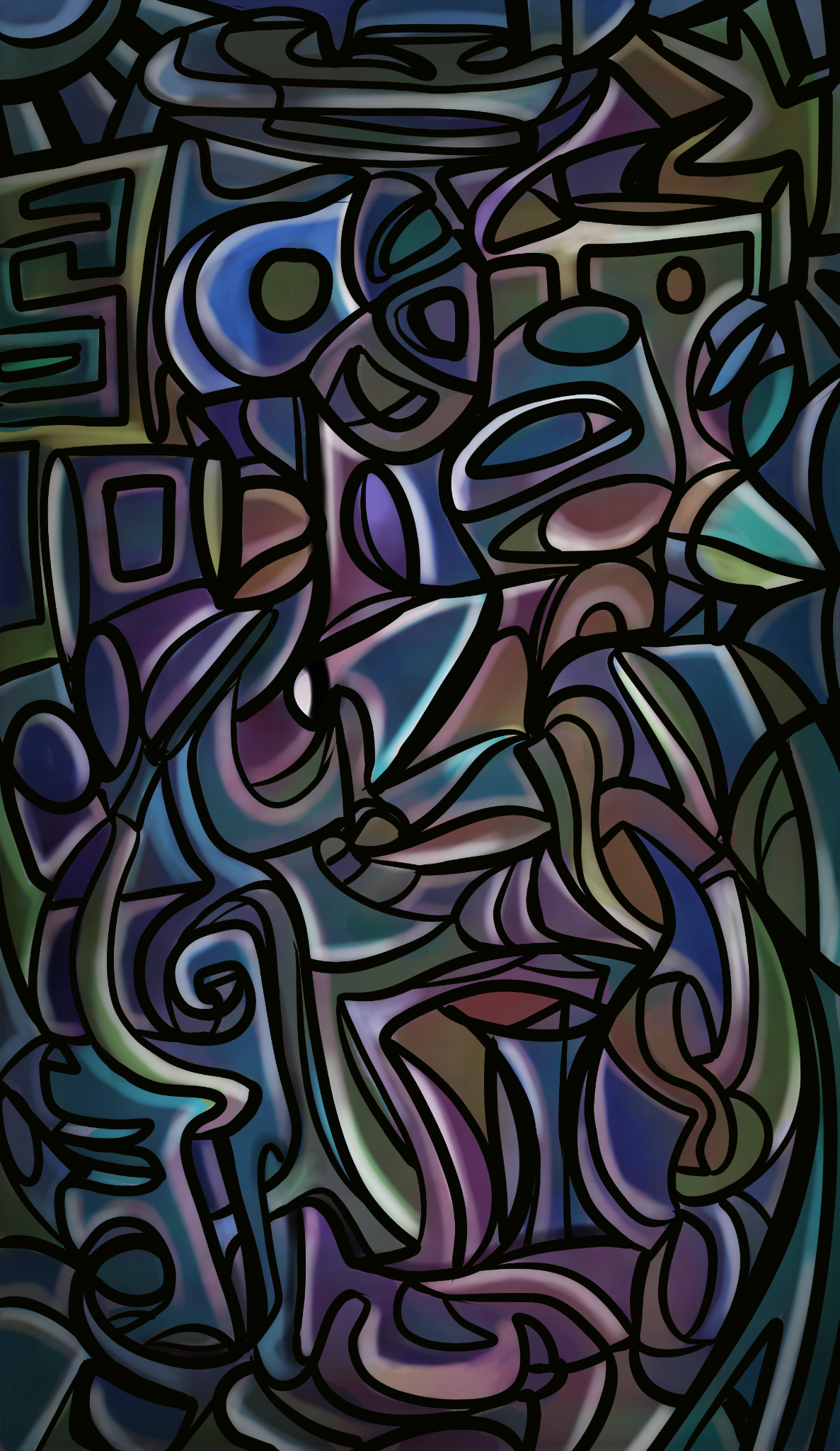 Illustration originale Oiseau bleu